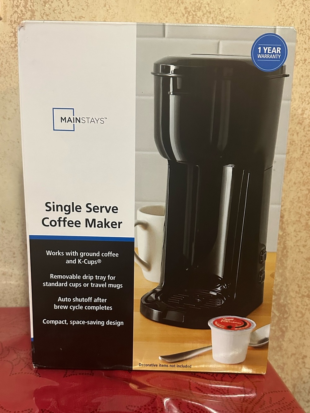 Mainstays Black Single-Serve Coffee Maker
